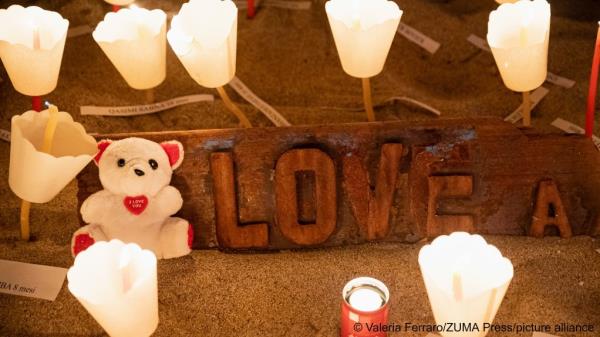 From file: A memorial was held on Saturday (August 26, 2023) to mark six mo<em></em>nths since the shipwreck off the Calabrian coast near Steccato di Cutro, in which at least 94 migrants lost their lives | Photo: Valeria Ferraro/ZUMA Press Wire