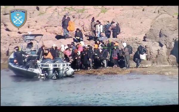 Screen shot from video published by the Hellenic Coast Guard on February 25, 2024