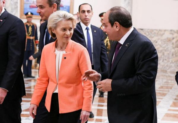 President of the European Commission Ursula Von der Leyen with the Egyptian president, Abdel Fattah El-Sisi | Photo: Reuters
