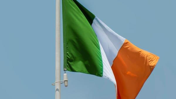ireland flag on flagpole