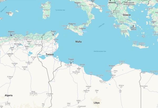 Central Mediterranean and bordering states | Source: Google Maps